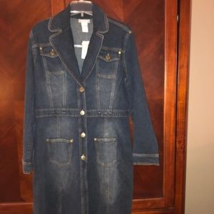 Soft Surroundings Distressed Denim Jacket